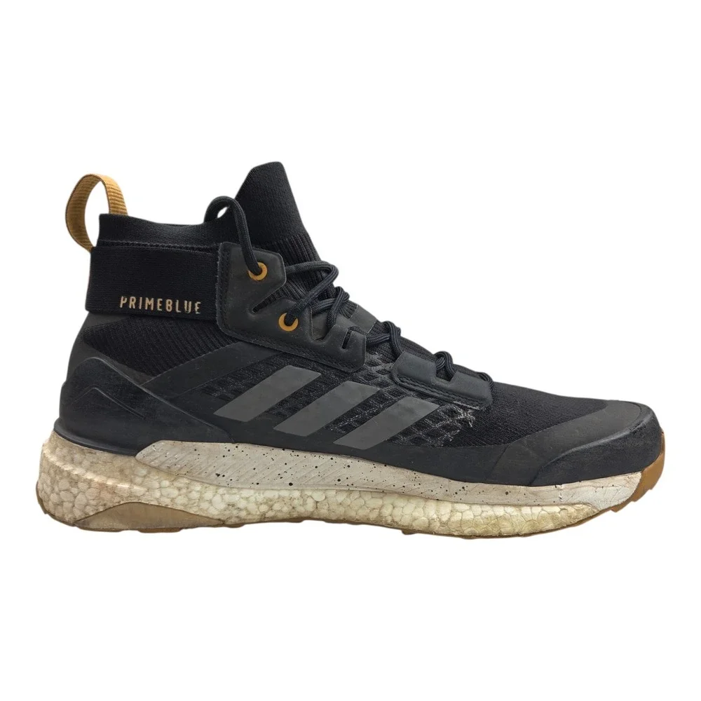 Adidas Terrex Free Hiker Men's 10 Black Gold Primeknit Boost Hiking Boots
